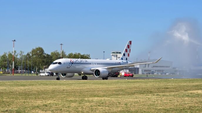 U Zagreb sletio Airbus A220-300 Croatia Airlinesa